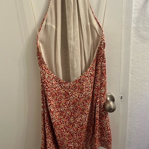 Reformation Avielle Dress - Floral Halter Backless Dress - Picture 6 of 8